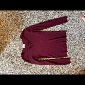Maroon straps front top
